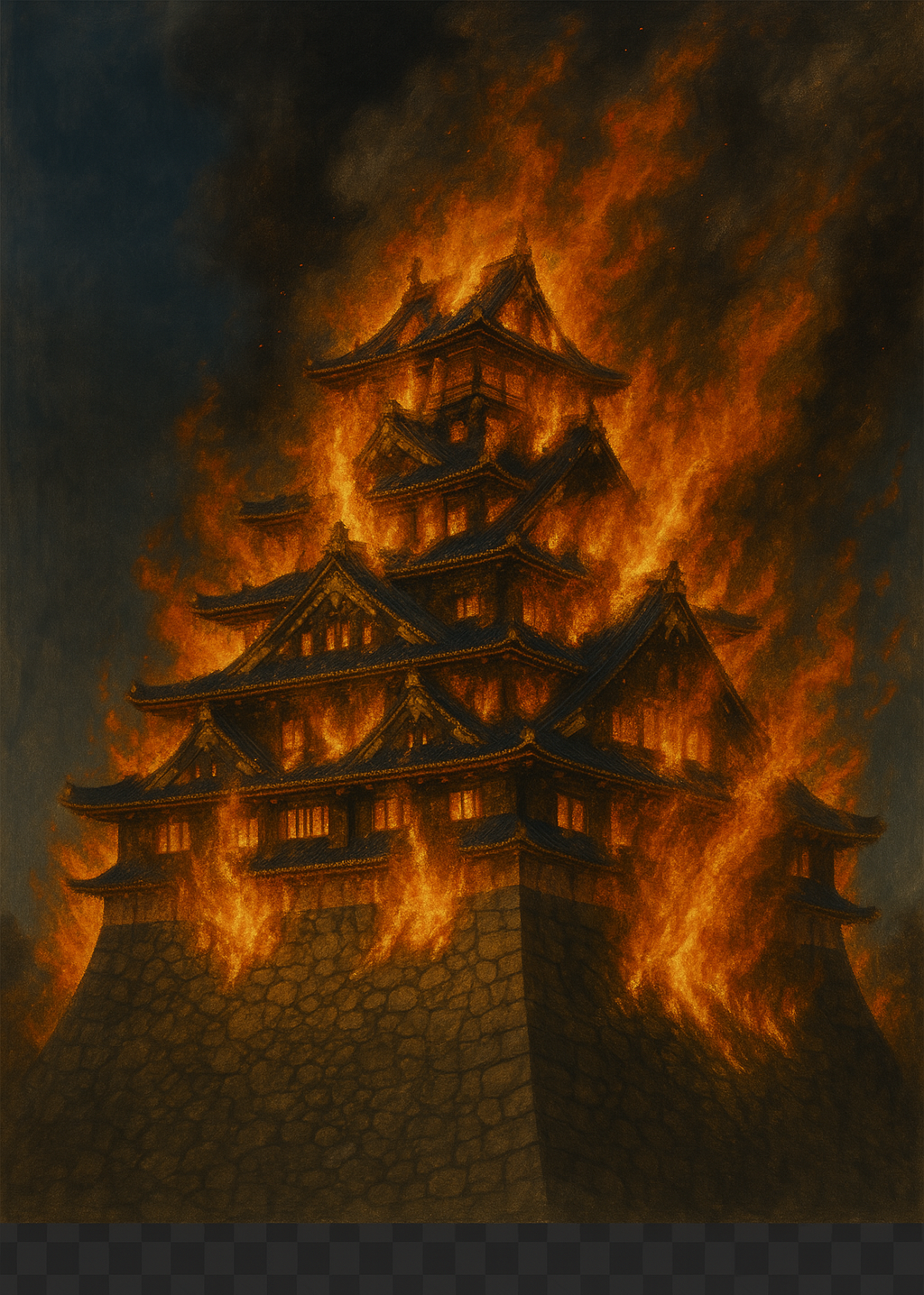 Osaka Castle Burning