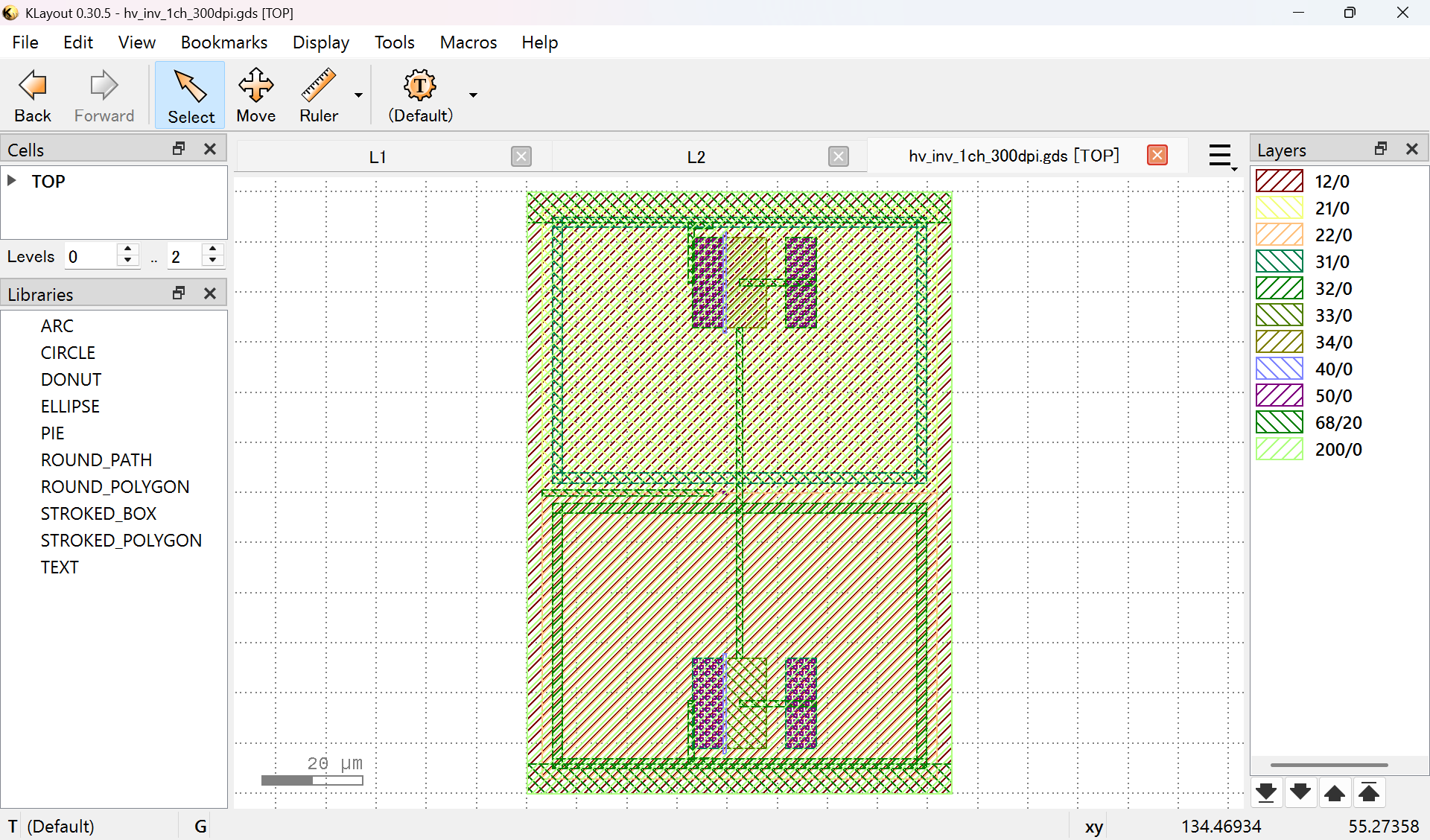 HV Inverter 1ch Layout