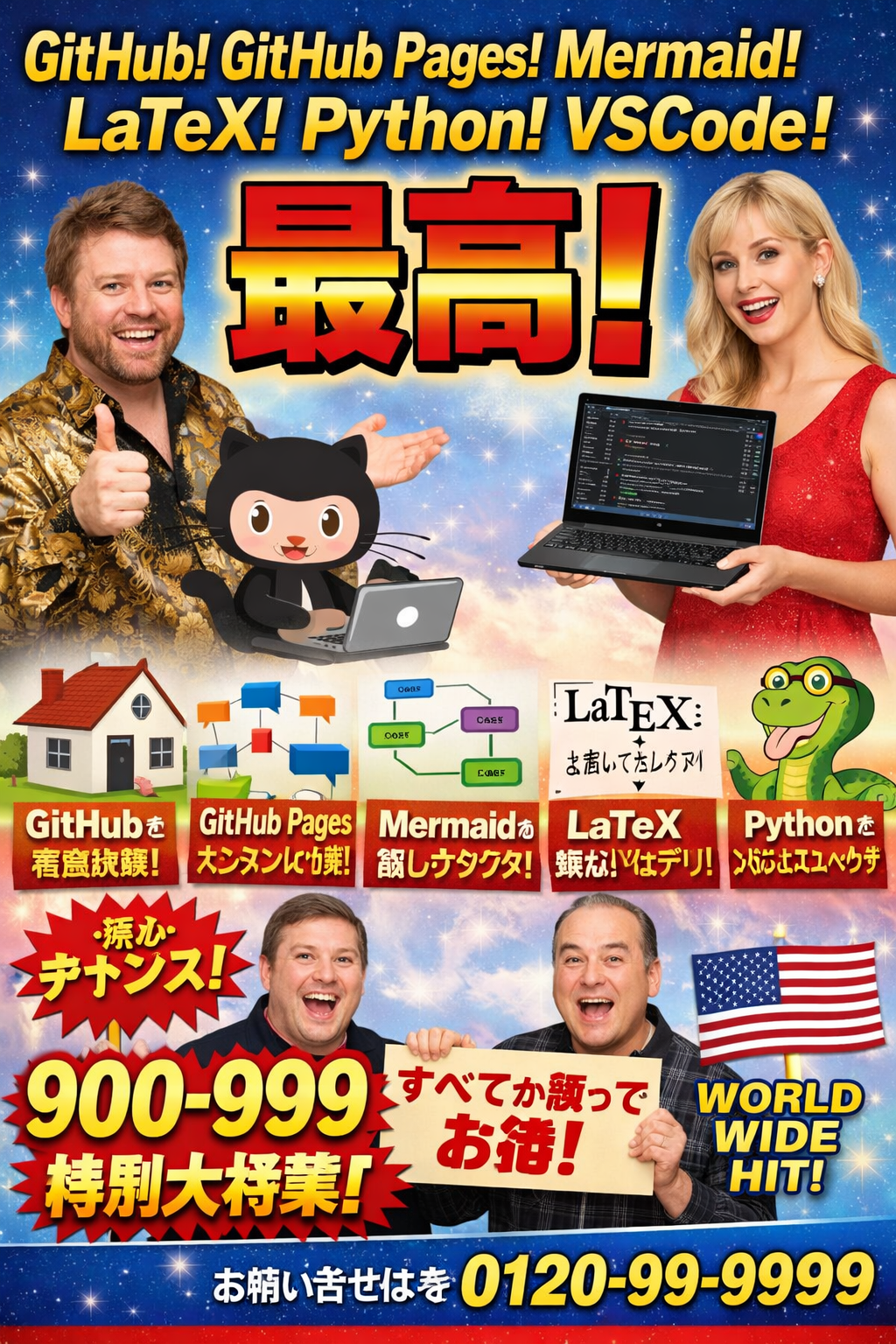 GitHub Pages Mermaid LaTeX Python VSCode